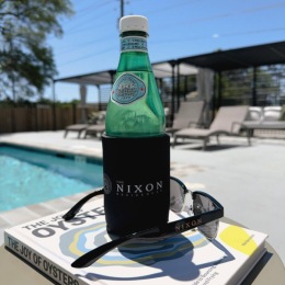 a bottle of sparkling water